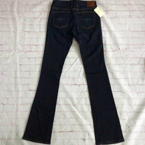 Lucky Brand Lolita Boot Dark Wash Denim Blue Jeans - Size 00 24/34 Long - Picture 4 of 11